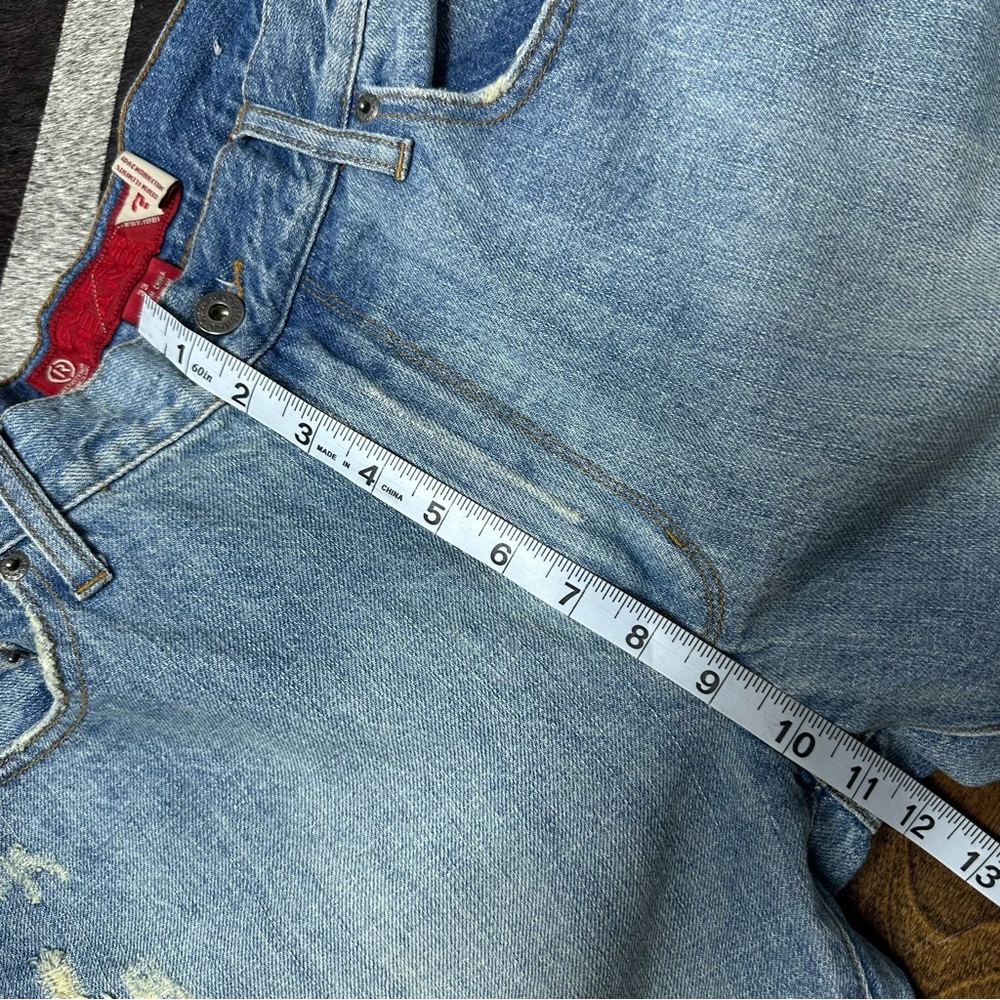 Vintage Guess Bootcut Distressed Light Wash Jeans Size 33 - Picture 6 of 10